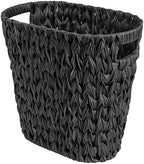 GRANNY SAYS Wicker Trash Can, Wicker Waste Basket for Bathroom, Black by GRANNYSAYS