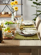 DII Variegated Tabletop Collection, Placemat Set3x19, Olive Green, 6 Piece - Image 6