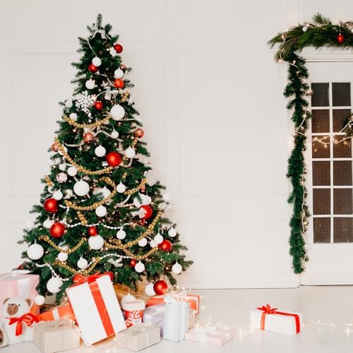 48Ft Christmas Wood Bead Garland Rustic Holiday Decor for Tree (Gold) - Image 6