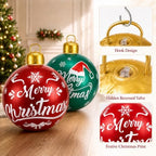 Inflatable Christmas Ornaments 2 Pack,24 Inch Giant Balls Front Porch Decor - Image 4