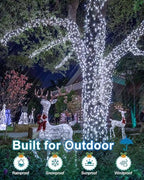 355FT 900 LED Christmas Lights, Extra Long Outdoor String Lights Waterproof, Timer & Memory, 8 Modes Dimmable Plug in Fairy Lights for Classroom Outside Tree Wedding Holiday Decorations, Cool White - Image 3