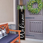 Front Porch Welcome Standing Sign 45"X9" Wood Black - Image 7