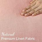 decorUhome Linen Fringe Pink Throw Pillow Covers 26x26 Set of 2 - Image 3