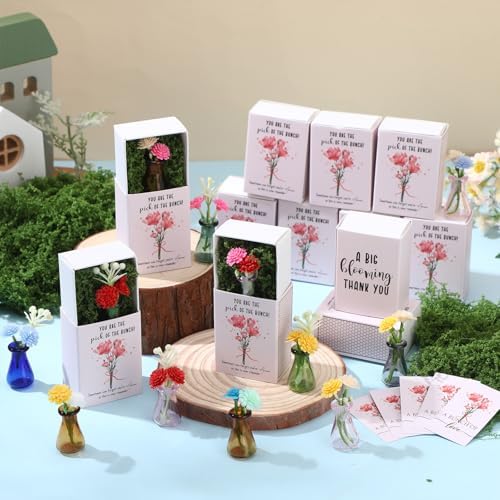 Wonderjune 36 Sets Mini Flower Thank You Gifts Bulk for Women, Mix Color - Image 3