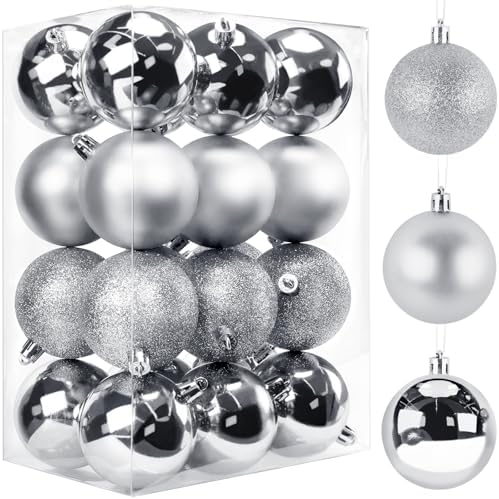 TranquilBliss Christmas Ball Ornaments, 24-Pack, 2.5-Inch, Sliver by Unknown