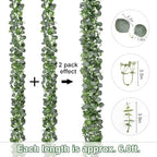 Dolicer 8 Packs 6FT Artificial Eucalyptus Garland Faux Greenery Garland - Image 3