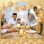 36 Pcs Eid Al Adha Decorations Eid Mubarak Decorations Ramadan Hanging Gold Moon Ornaments Plastic Star Ramadan Islamic Decor for Home Window Islamic Muslim Tree Party Decor - Image 6