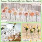YOUEON 16 Pack Clear Glass Bud Vases, Small Bud Vases in Bulk, Glass Flower Vases for Centerpieces, Vintage Decorative Bottle Vases for Flowers, Home Decor, Wedding Reception, Office - Image 5