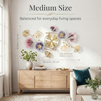 36" 3D Ginkgo Leaf Metal Wall Clock for Home Wall Decor - Image 5