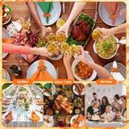 LemonRoad 36 Pcs Cloth Napkins and Napkin Ring Holders, Reusable Fabric for Table Decor Banquet Holiday Dinner Party Supply(Orange,Coffee, White, Green,Fall) - Image 6