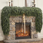 4PCS 6FT Christmas Cedar Garland, Real Touch Soft Greenery Mantel Decor by SHareconn