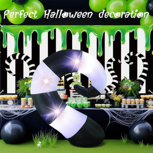 VIHOSE 4.69 ft Halloween Worm Inflatable with LED Lights - Image 6