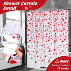 Remerry 3 Pcs Easter Shower Curtain for Bathroom Decor with Hooks St Patrick's Day Valentine's Day Holiday Shower Curtains Set,71 x 71 Inch,Waterproof Fabric Bathtub Bathroom Decor(Bright Style) - Image 4
