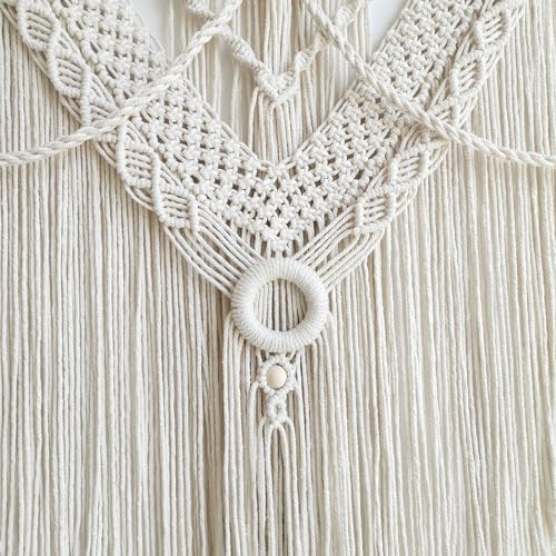 Achart Macrame Wall Hanging Large- Boho Wall Decor- large wall art- Wall Decor Living Room- Macrame Tapestry Boho Decor for Bedroom (Triangle) - Image 4