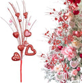 Thiccywoov 12 Pcs St. Patrick's Day Shamrock Berry Stems Decor Tree Glitter Stems Ornaments for DIY Holiday(Red,Heart) by Jgiusenfg