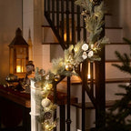 Valery Madelyn 6 Ft Christmas Garland with Lights for Mantle White Gold - Image 4