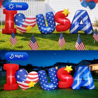 8FT 4th of July Inflatables Outdoor Decorations, LED Lighted ILOVEUSA Patriotic Inflatable Yard Lawn Decor, 210T Fabric Independence Day Holiday Party Garden for America 250th - Image 6