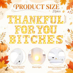 Aurelema 21 Pcs Thankful for You Bitches Friendsgiving Party Decorations - Image 5