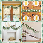 Canlierr 2 Pcs Large Mr & Mrs Sign with Artificial Flower Garland, White - Image 5