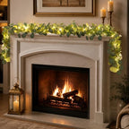 N&T NIETING 6 Pack Artificial Eucalyptus Garland with Lights, 6FT Artificial Greenery Summer Garlands, Battery Operated Twig Vine for Room Stairs Mantle Wedding Holiday Decoration Indoor Outdoor - Image 7
