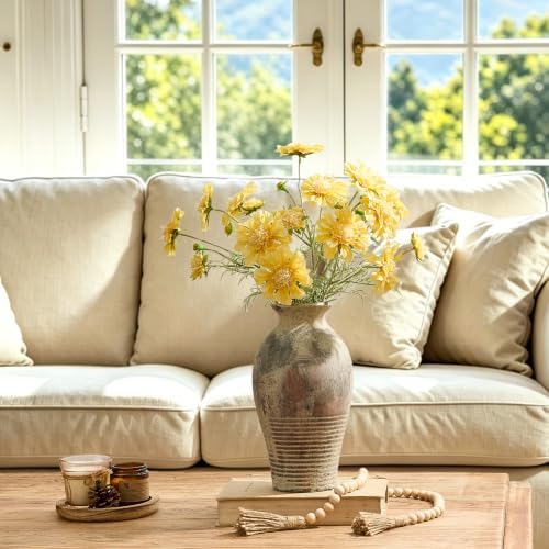 LUKA Ceramic Rustic Flower Vase Home Decor-11 inches Large Tall Retro Vases - Image 6