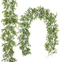 Briful Greenery Garlands for Decor 2 Pack, 5 FT Artificial Willow Vines Boho Farmhouse Fake Greenery Garland, Real Hanging Vine Ivy for Wedding Table Runner Front Door Wreath DIY Mantel Home Decor by Briful