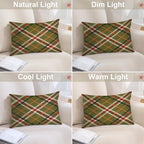 Batmerry Apple Green Checkered Pillowcases, Close Up of The of A Tartan Decorative Bed Pillow Cover with Hidden Zipper Soft Blended for Hair and Skin 20X26 in - Image 5