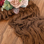 12 Pack Brown Cheesecloth Table Runner 10FT Cheese Cloths for Wedding Decor, 20x120inch Rustic Boho Gauze Table Runners for Wedding Party Bridal Shower Table Decoration - Image 7
