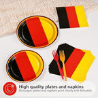 96 Pcs German Flag Themed Party Decorations, Serves 24 - Image 3