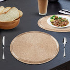 Beaded Placemats – Set of 2, 13 Inch Round – Rose Gold - Image 3