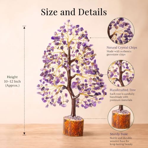 Crocon® Amethyst Crystal Tree of Life Spiritual Gemstone 10-12 inch - Image 3