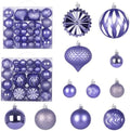 Christmas Light Purple Ornaments Balls Set, 48 Pcs Shatterproof Plastic Xmas Tree Decorative Baubles Hanging Ornaments for Holiday Wedding Party Home Decoration by Unknown