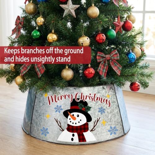 Small Christmas Tree Collar 21 Inch Diameter Base, Xmas Metal Tree Collar - Image 6
