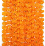 Fovths 11 Pieces 5 Feet Long Marigold Garland Bulk Light Orange Indian American Wedding Party Mantel Decoration Long Strands Artificial Dia De Los Muertos Decor for Pooja, Altar Faux Garland, Diwali by Fovths