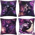 Witch Throw Pillow Covers 18 X 18 Inch Set of 4 Decorative Cushion Cover Home Decor for Sofa Chair Couch Bedroom Living Room by Zntuv