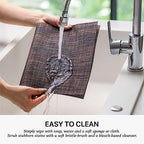 LEXMORE PlaceMats Set of 12 Vinyl/Plastic Woven Place Mats for Kitchen Table Indoor/Outdoor Washable PlaceMat Wipeable Dining Table Mats(Black/Brown) - Image 4