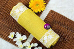 VDS Pack of 20, Burlap Table Runner with White Lace Edge, 100% Natural Jute Rustic Hessian Table Cloth Centerpiece for Wedding Birthday Party Banquet Table Decoration (Size 12X108 Inch)(Yellow) - Image 6