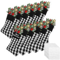 Tatuo 12 Pack Christmas Burlap Stockings Hanging,Classic Color by Tatuo