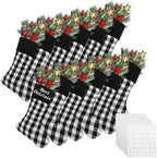 Tatuo 12 Pack Christmas Burlap Stockings Hanging,Classic Color by Tatuo