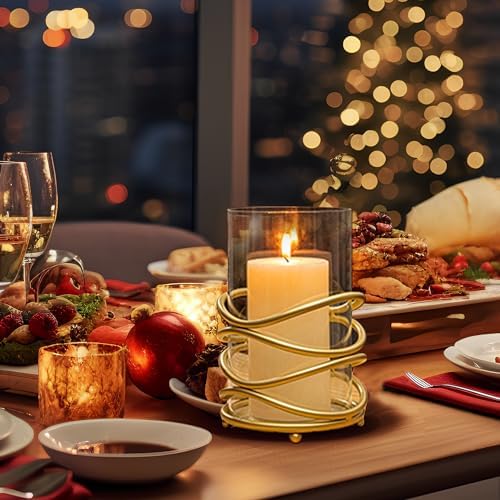 Hurricane Glass Pillar Candle Holder - Image 4