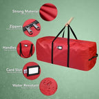 Holiday Cheer Christmas Tree Storage Bag Waterproof 7.5ft Red - Image 4