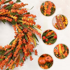 Waipfaru 24 Inch Fall Wreaths for Front Door Outside - Image 6