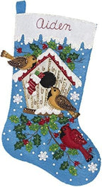 Bucilla 86944E Felt Stocking KIT Xmas, Christmas Birds by Bucilla
