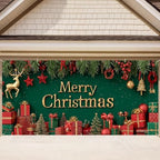 Classic Elements Banner 16x7 Ft - Reindeer and Decorations for Double Car Garage Large Wall Display by THISFIND