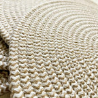 WAZAIGUR Round Placemats Set of 6 Thick Cotton Rope, 13inch, Khaki ＆ White - Image 5