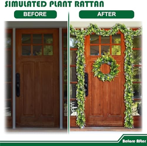Fake Hanging Plants 15Pc-20 Artificial Ivy Vines, UV Resistant Greenery Ivy Leaves Garland with Flowers for Wedding Outdoor Decoration Home Indoor Wall Décor - Image 4