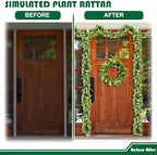 Fake Hanging Plants 22Pc-20 Artificial Ivy Vines, UV Resistant Greenery Ivy Leaves Garland with Flowers for Wedding Outdoor Decoration Home Indoor Wall Décor - Image 4