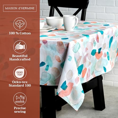 Maison d' Hermine Table Cloth Rectangle Table Reusable 100% Cotton 60"x108" - Image 2