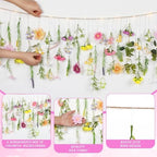 Suncalla 5.6 ft Wildflowers Hanging Garlands with LED Lights Artificial Flower Wall Decor Fake Rustic Floral Vines Rose Eucalyptus Daisy Backdrop Set for Ceiling Farmhouse Wedding Home Garden(Fresh) - Image 3