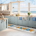 VitalCozy 10 Pcs Summer Starfish Kitchen Decor Set Beach Starfish Kitchen Towels and Rugs Oven Mitts Pot Holders Set for Gift Home Cooking Baking Housewarming Decorations - Image 5